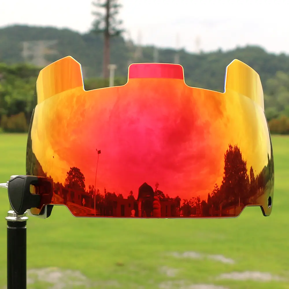 Youth & Adult American Football Helmet Visor - REVO Chrome Color Process, Flat Lens Technology, Anti-Glare, UV Protection, No-Match Practice Football Accessories