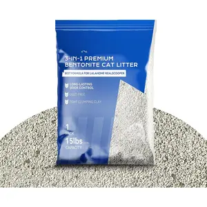 Clumping  Litter,  Bentonite  Litter Sodium-Based, Dust-Free,  Durability, Odor Control,  Mineral Formula Unscented Litter for RealScooper - 15 lb. Box