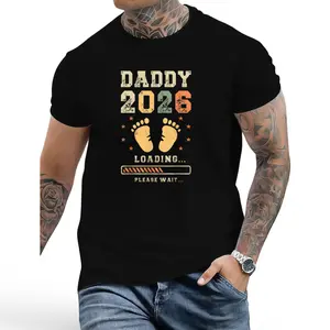 Men' Unisex' Expecting Dad 2026 Baby Announcement TShirt Daddy Loading Graphic Pregnancy Shirt Loose Fit Crew Neck Short Sleeve Tee Suitable for Spring Summer Fall Casual Gift for New Paren, PLUS SIZE