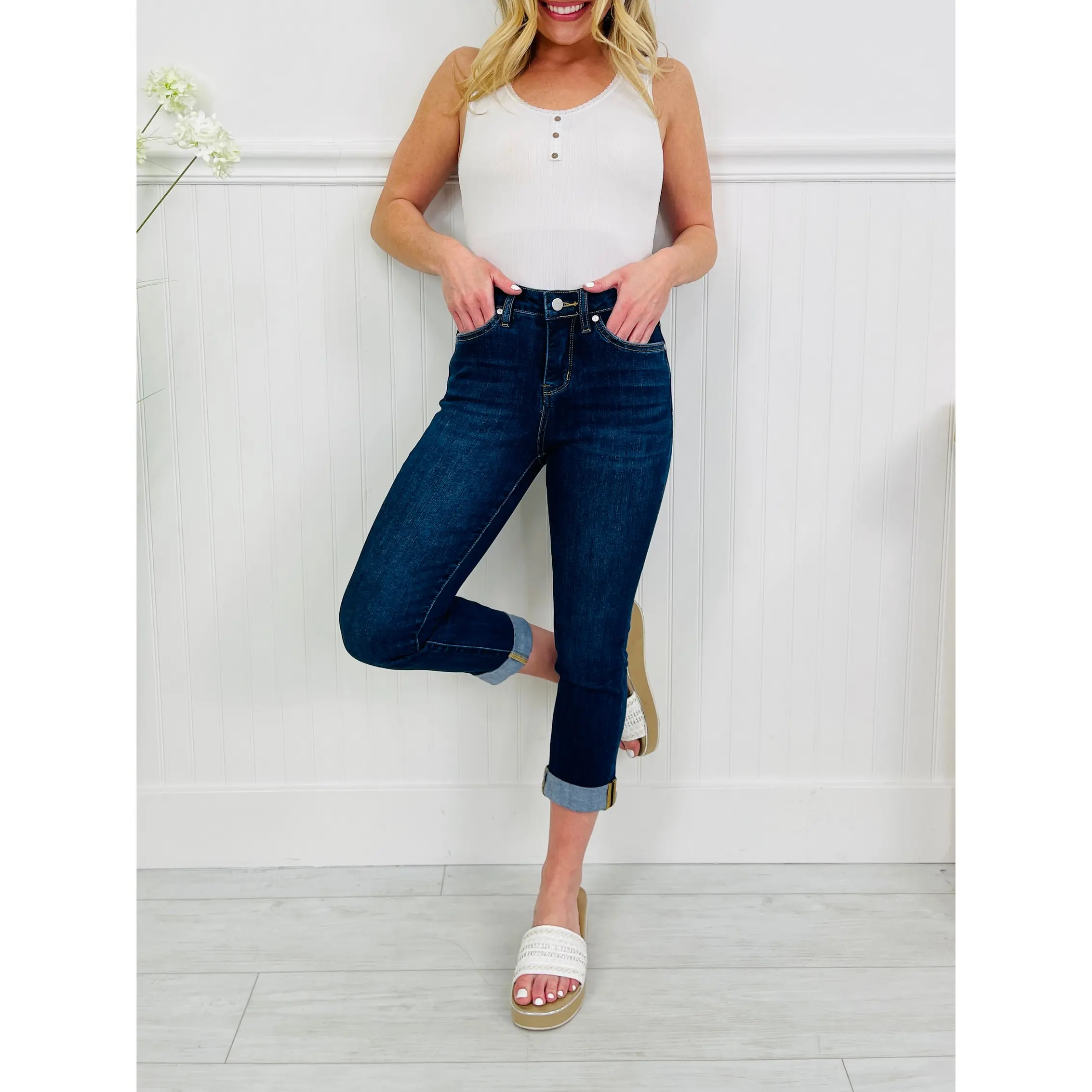 Done Your Way Tummy Control Capri Jeans in Three Inseams