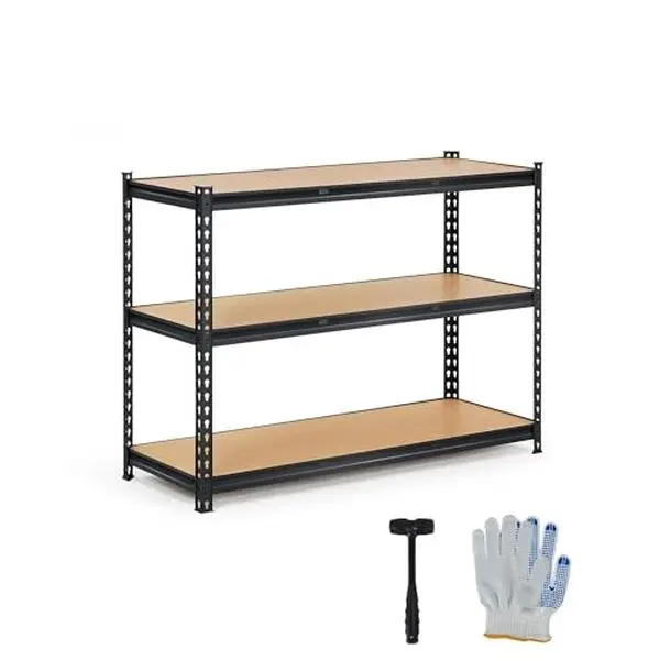 Gaomon Solid Metal 3-Tier Adjustable Tiers Garage Shelving Unit - 36x24x36 in Rectangular Shape, Heavy-Duty Carbon Steel Industrial Utility Rack, 1320 lbs Capacity for Basement Use, Warehouse