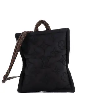 Pre-owned Louis Vuitton Nylon Backpacks Pillow Backpack Monogram Quilted Econyl by Rebag