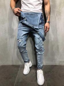 men's plain button denim overalls, casual comfy style ripped pocket overalls for daily wear, men's overalls for all seasons, cotton, fashion casual denim menswear, denim western jeans