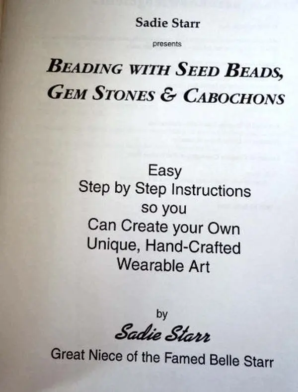 USED Art & Crafting Book - Sadie Starr Presents Beading With Seed Beads, Gem Stones and Cabochons (Very Good Soft Cover, English) for Beading Enthusiasts, 1.64 Pounds
