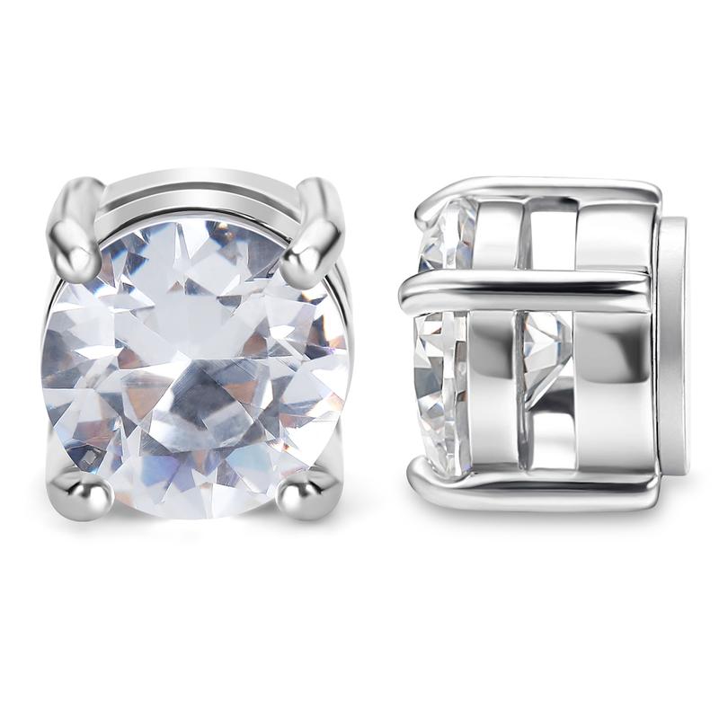 1/2/4 Pairs Stainless Steel Magnetic Stud Earrings for Men Women Non-piercing CZ Hypoallergenic 6-8MM Perfect Gift Valentine's Day Gift