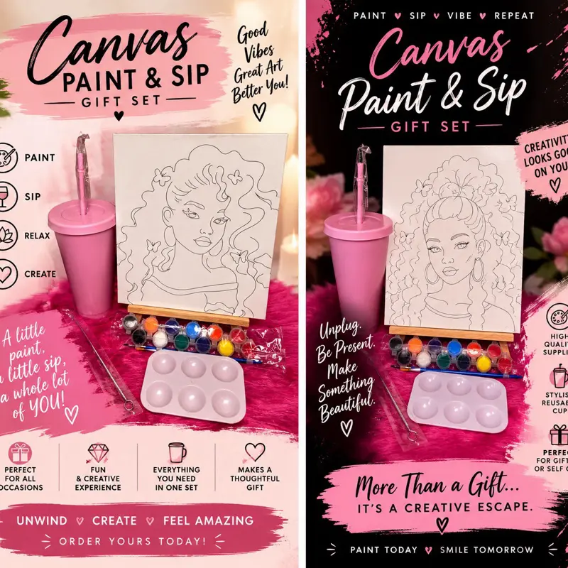 Paint & Sip Gift Set