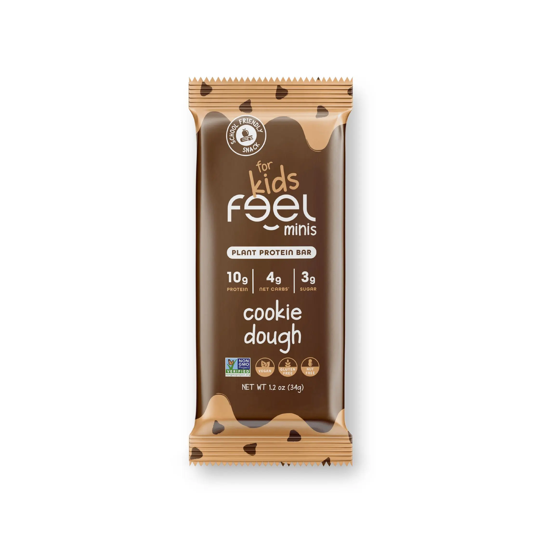 Feel Minis – Protein Bars for Kids | Cookie Dough – 12 Pack | Mom Approved | School Snack | No Added Sugar | + Daily Veggies | Gluten Free, No Nuts, No Soy, No Dairy, No Grains