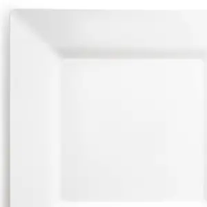 White Square Plastic Dinner Plates (10.25")