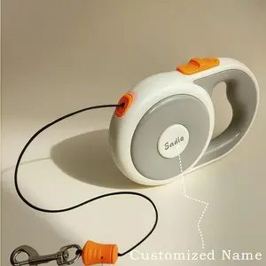 Retractable Dog & Cat Lead - Personalized Laser-Engraved Name Option for Medium to Large Pets, Pet Accessory Gift
