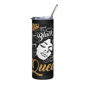 Afrocentric Stainless-Steel Tumbler | Inspirational Gifts| Black Girl Magic| Blackgirl Magic I African American gifts.