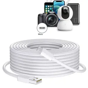 Ultra-Long USB to Micro USB Data Charging Cable, Multiple Lengths Available, Compatible with Xiaomi Cameras, Phones, Dashcams, Projectors Accessory, Devices