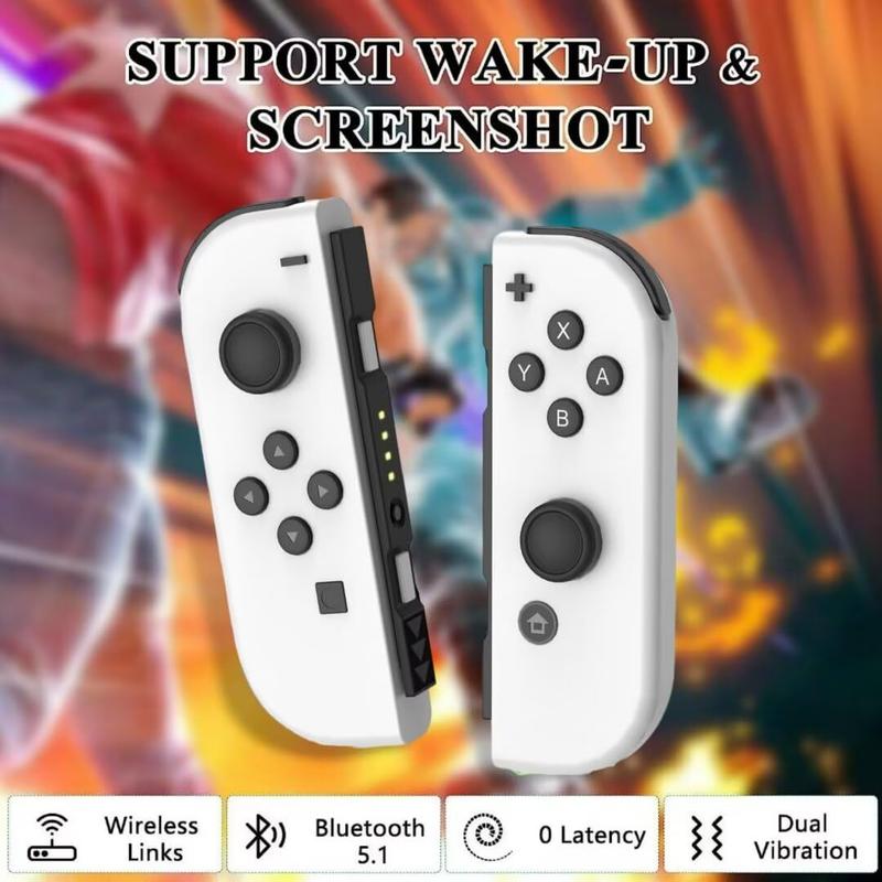 MOVONE Replacement Controller for Switch Lite/OLED Supports Dual Vibration 6-Axis Gyro Wake-up Motion Controls Screenshot L/R Buttons Enhance Gaming Experience