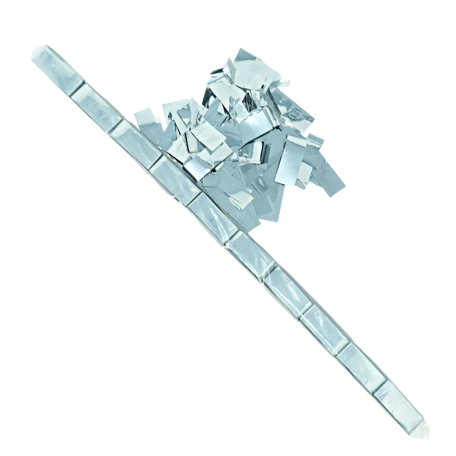 Silver Metallic Confetti - Speed Load Cannon Sleeve (1/4lb)