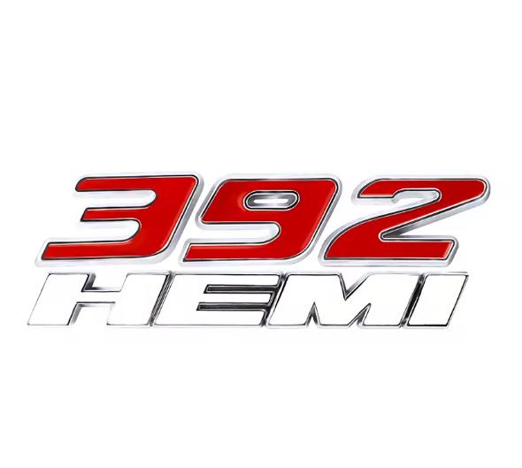 392 HEMI Engine Badge 6.4L Dodge V8 Muscle Car Accessory for Charger Durango 300 Challenger Mods Adhesive Emblem Easy Install