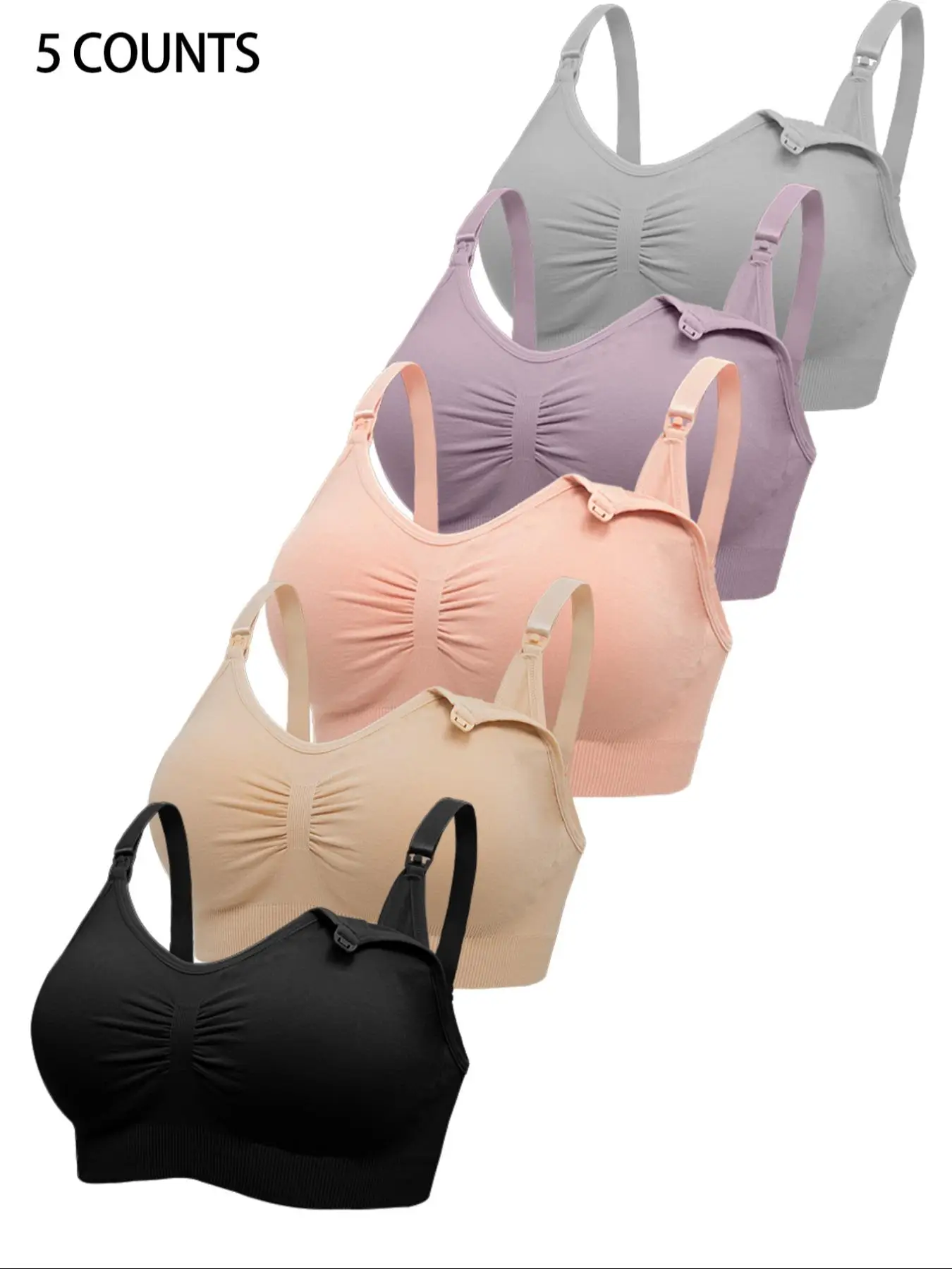 Solid Color Maternity Bra, Comfortable Breathable Pregnancy Bra, Maternity Lingerie for All Seasons