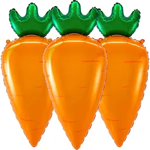 Carrot Balloons Decorations 3 count Giant Carrot Foil Balloons for Easter Party Decorations Spring Holiday Birthday Easter Party Supplies
