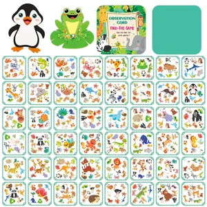 Baby Observation Skills Training Cards, Interactive Parent-Child Educational Toys, Set of 55 Unique Design Learning Tools