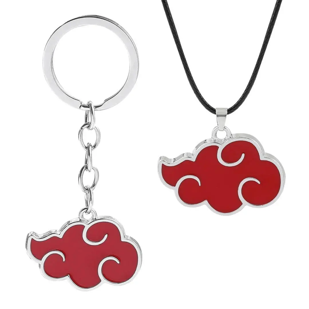 Anime Graphic Akatsuki Red Cloud Pendant Keychain - Uchiha Itachi, Obito, Deidara, Orochimaru, Konan Figure - KC0777 Fashion Costume Jewelry Accessory for Party Gifting