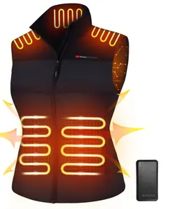 Orrnikko Women's Heated Vest - Stand Heated Collar,With 7.4V 16000mAh Battery Pack, Rechargeable Heated Vest Wome