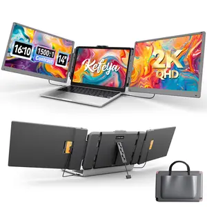 KEFEYA Laptop Screen Extender, 14" Portable Monitor for Laptop, 1440P QHD Triple Screen Monitor Extender for 13"-17" Laptops Display , HDMI/USB-C for MacBook, Windows, Chrome, Switch, Plug & Play computer accessory summerwins