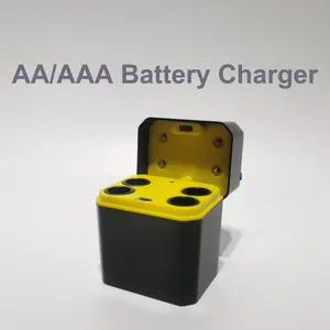 Toy Battery Charger Aa/aaa, Electronic, Lithium & Nimh Compatible, 4 Slots, Adapter Included, Solves Toy Battery Issues, Kx-04 Model Portable Charger