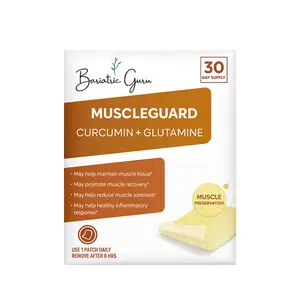 Bariatric Guru MuscleGuard Supplmenent Vitamin Patch – Daily Muscle Support with HMB, Creatine, L-Glutamine & Herbal Extracts – Fitness Recovery, Strength & Performance Aid – Easy Transdermal Patch