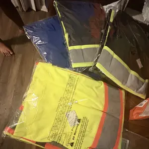 5 PACK SHIRT ST908 High Visibility Hoodie Long Sleeve Safety Shirt with hoodie Polyester Birdeye Mesh in various color