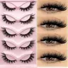 Cat Eye Lashes, 5 Pairs 20mm Eye End Lengthening Natural Lashes, Natural Cross Faux Cluster Lashes, False Eyelashes, Fluffy Lash Clusters