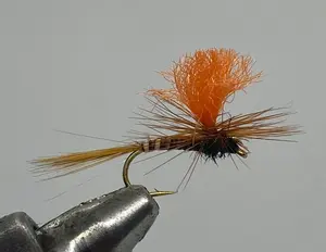 One Dozen (12) Hi-Vis Parachute Ginger Quill, Dry Fly- Strike Fly Company