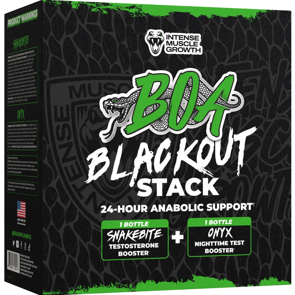 BOA Blackout Stack Capsules | Daily Wellness Supplement Pack | 2 Bottle Combo | Day and Night Routine Support
