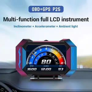 Smart Obd2 GPS Diagnostic Tool, Automotive Scan Tool, Multi-Functional 3.5 Inch LCD Display, Speed Warning, Voltage Low Alarm, Fits Trucks & Off-Road Vehicles