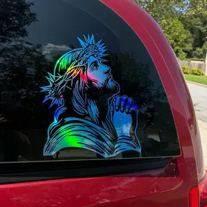 Jesus Christ Decal Sticker For Cars, Trucks, SUVs, Glass Doors, Windows, and Fridges - Available in Multiple Colors & Sizes