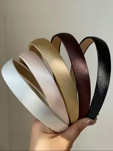 Women's Vintage Satin Hair Hoops Set, Solid Colors, Elegant & Versatile Design for Daily Use, Satin Headband