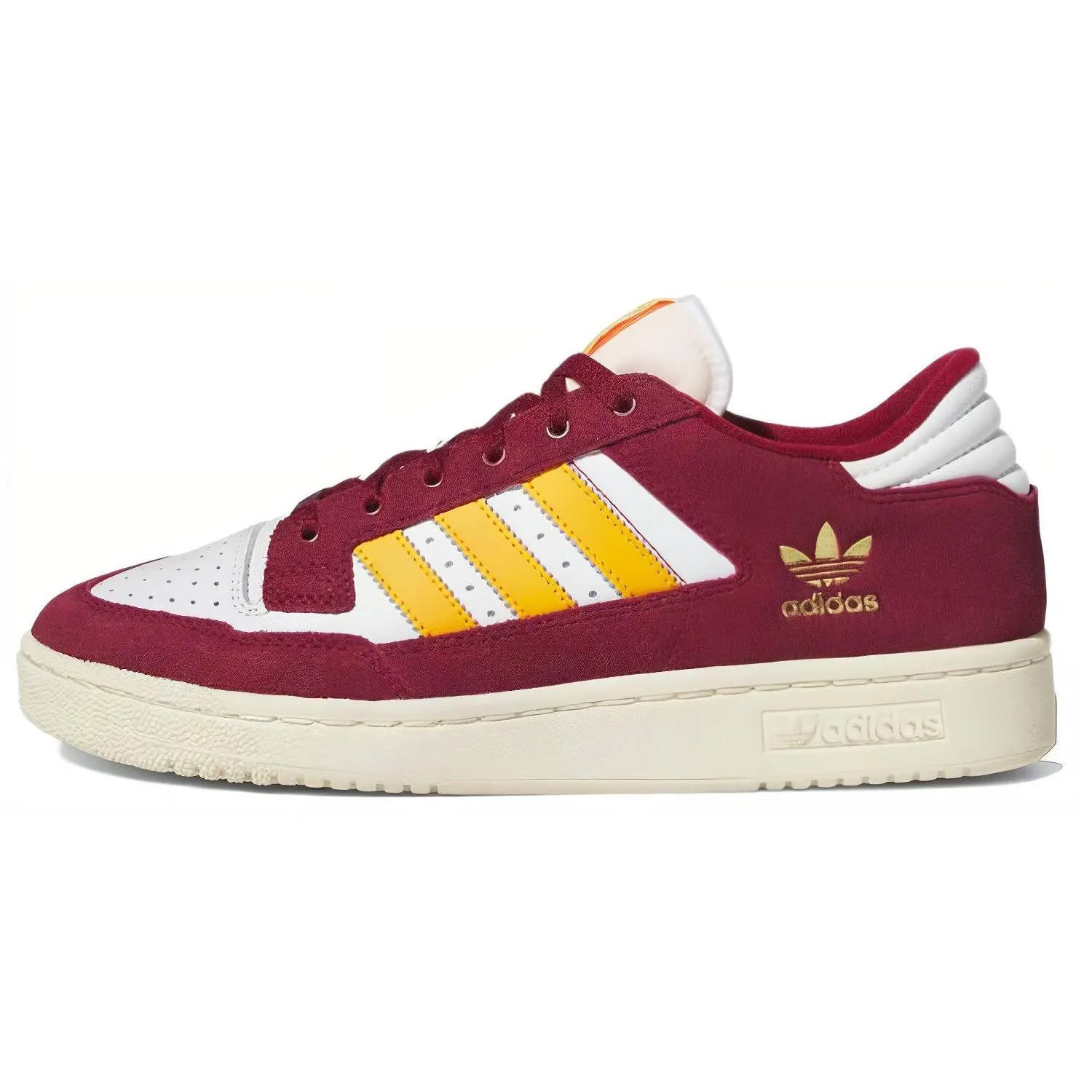 Adidas Centennial 85 Low Collegiate Burgundy Gold' Durable Non-slip Skate Shoes Unisex HQ7047