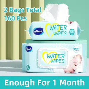 8 packs 640 pcs Baby Wet Tissue, Mioszzi Baby Pure Water Cleaning Wet Wipes 80 pcs/pack