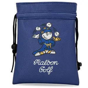 Golf Valuables Bag with Drawstring Closure, Portable Packaging Bag for Golf Balls, Unisex Kung Fu Fisherman Embroidered Waterproof Pouch, Golf Accessories