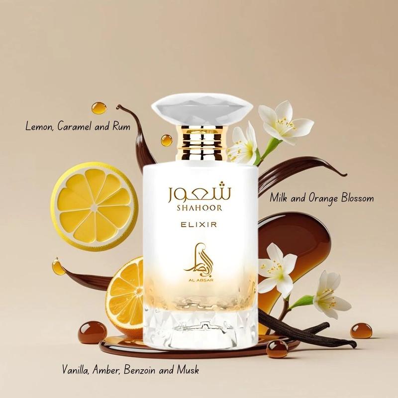 Shahoor Elixir Eau de Parfum Spray 100ml (3.4 oz) by Al Absar | A Sweet Symphony of Elegance and Warmth