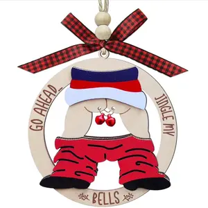 NEW! 2024 Funny Naughty Santa Christmas Tree Ornaments for Adults - Festive Home Decorations