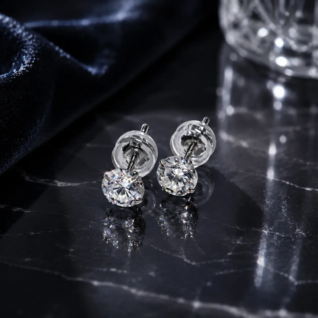 Moiss Petite Shiny Stud Earrings Silver Plated Comfortable Piercing Ear Ornaments Trendy Minimalist Jewelry For Everyday Wear & Gift Giving-F2 summerwins