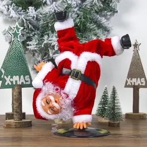 Singing Dancing Santa Claus,Christmas Animatronics Musical Santa Claus Inverted Rotating Santa Animated Christmas Plush Toys Decorations Indoor for Kids