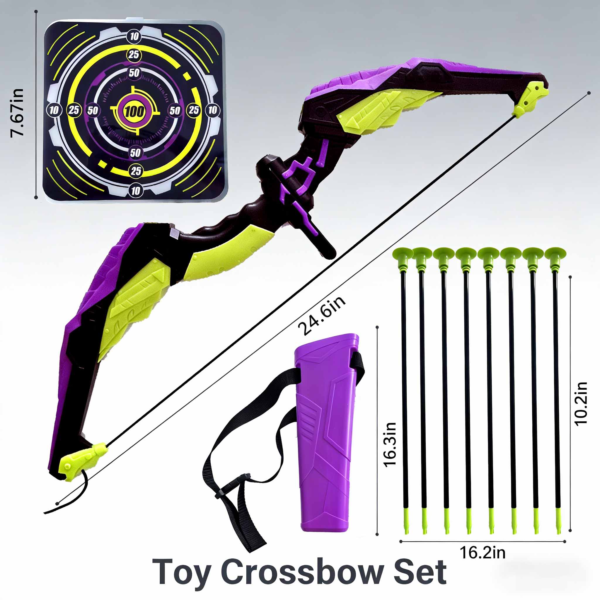 Children’s Safety Suction Cup Bow & Arrow Toy Indoor/Outdoor Shooting Sports Set with Targets and Arrows