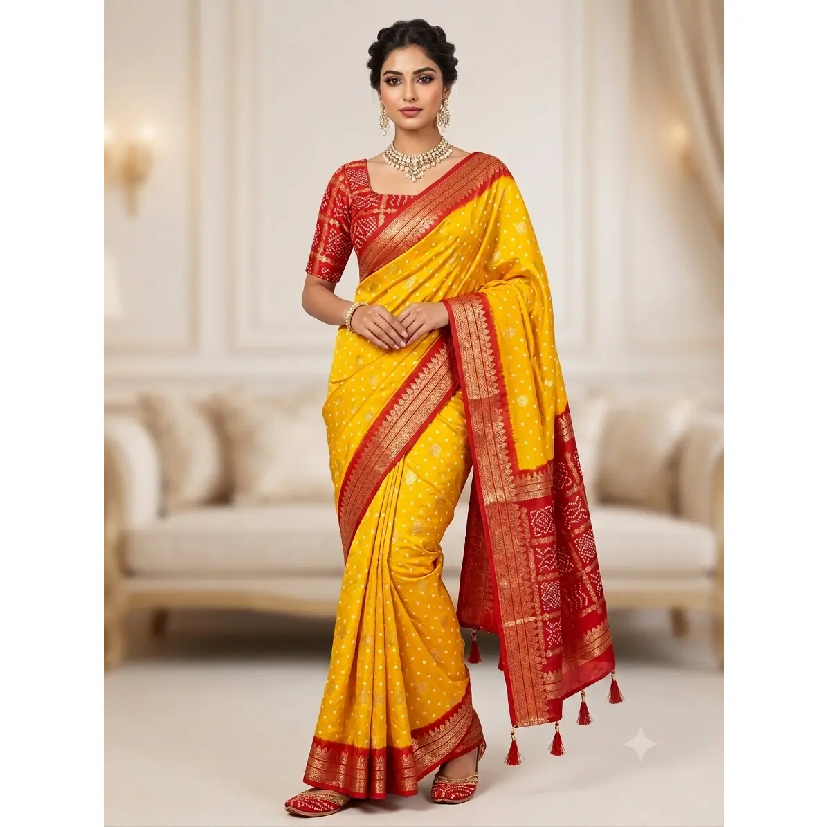 Ready-to-Wear Soft Georgette Saree with Stitched Blouse
