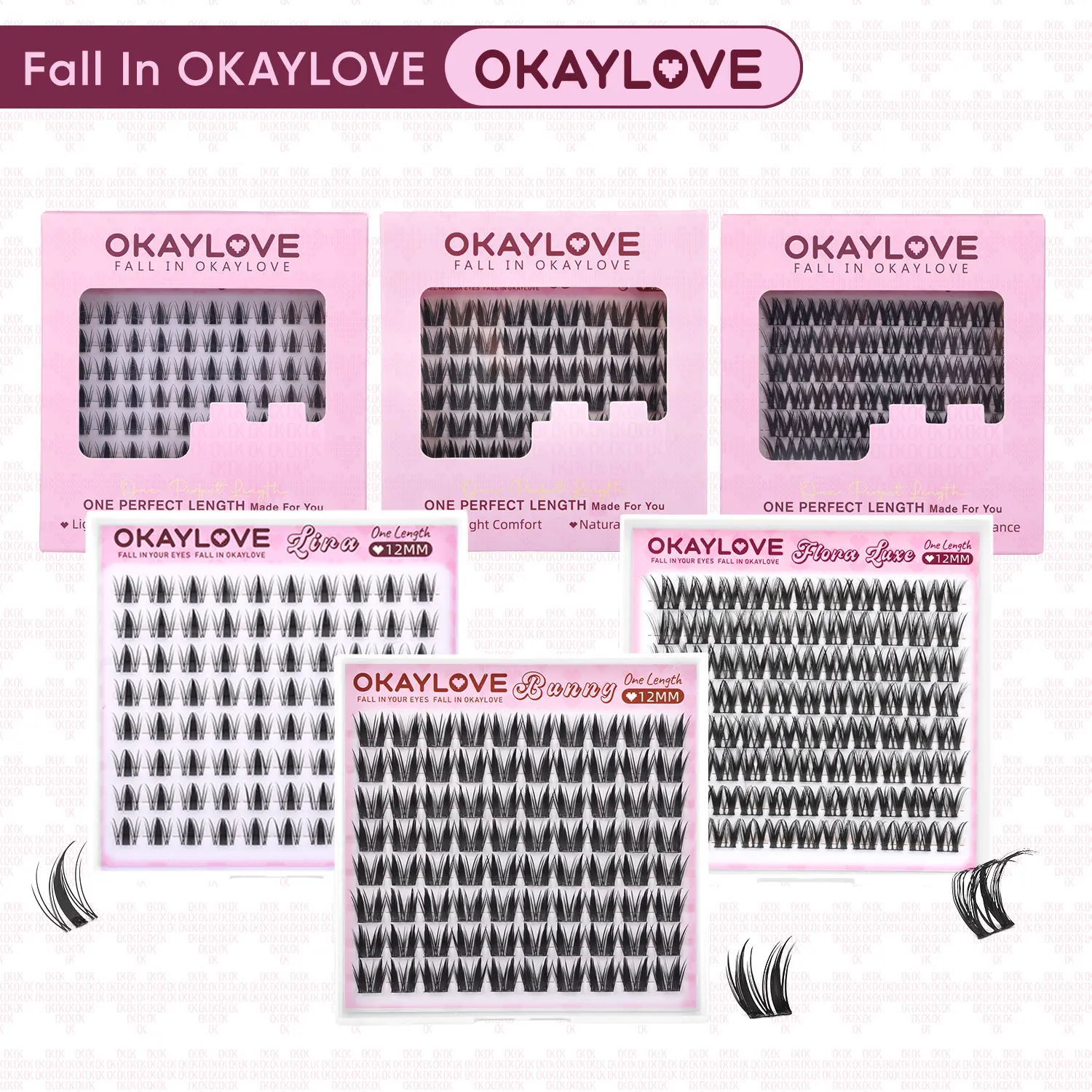 OKAYLOVE Lashes Cluster, One Size Eyelashes Clusters for Lira | Flora Luxe, 8/ 10/ 12/ 14/ 16/ 18MM Soft Cluster Eyelash Extensions, DIY Eyelash at home Easily, Natural Makeup Girl Gifts #Summervibes DealsForYouDays