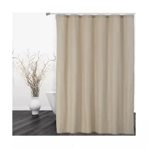 Modern Fabric Shower Curtain 72"x72", Waterproof, Weighted Hem & Magnets, Rustproof Metal Grommets, Washable Bathroom Decor