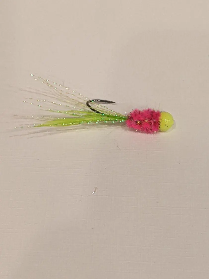 Strawberry starburst crappie jigs Strawberry starburst crappie jigs