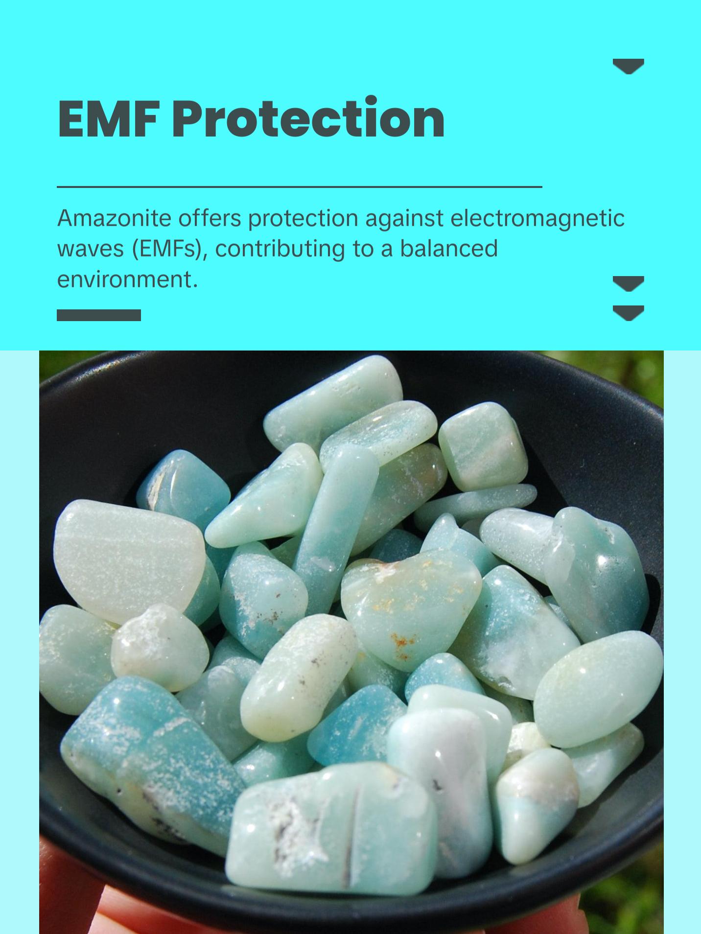 20pcs Amazonite Crystal Tumbled Stones, Small Crystal Set