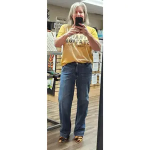 82558 Judy Blue HW Double button Wide Leg jeans