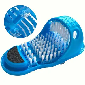 Lazy Foot Cleaning Brush No Plug Needed Shower Floor Use Blue Easy to Clean Essential for Busy Professionals Home Spa Supplies Bathroom Accessory