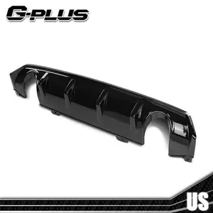 Black Rear Bumper Lower Side Lip Diffuser Splitter Fit For 2016-21 Honda Civic