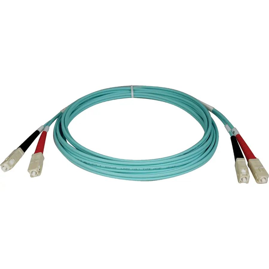 Eaton Tripp Lite Series 10Gb Duplex Multimode 50/125 OM3 LSZH Fiber Patch Cable SC/SC Aqua 2M 6 ft.